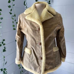 Vintage Town’n and Ranch vinyl suede coat